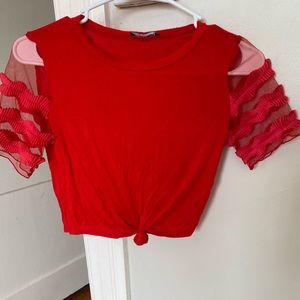Red Crop Top